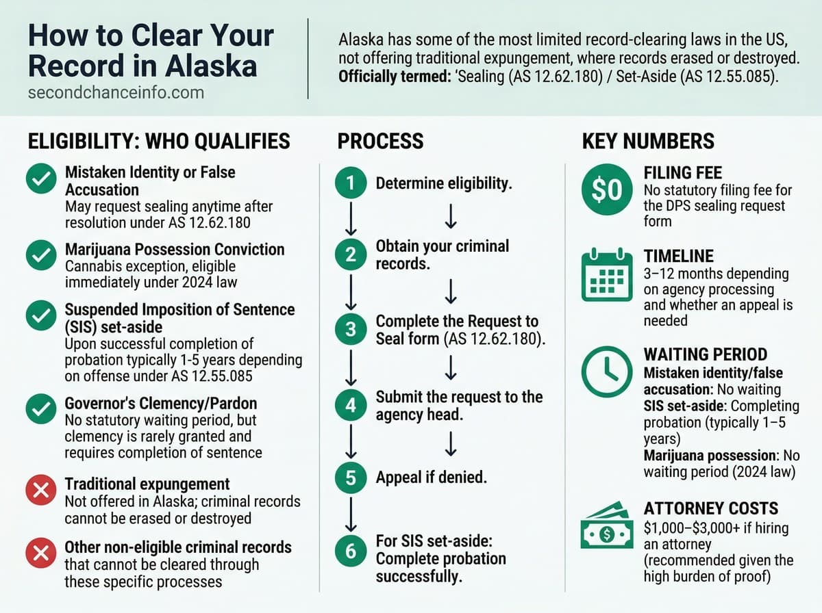 Alaska expungement process infographic