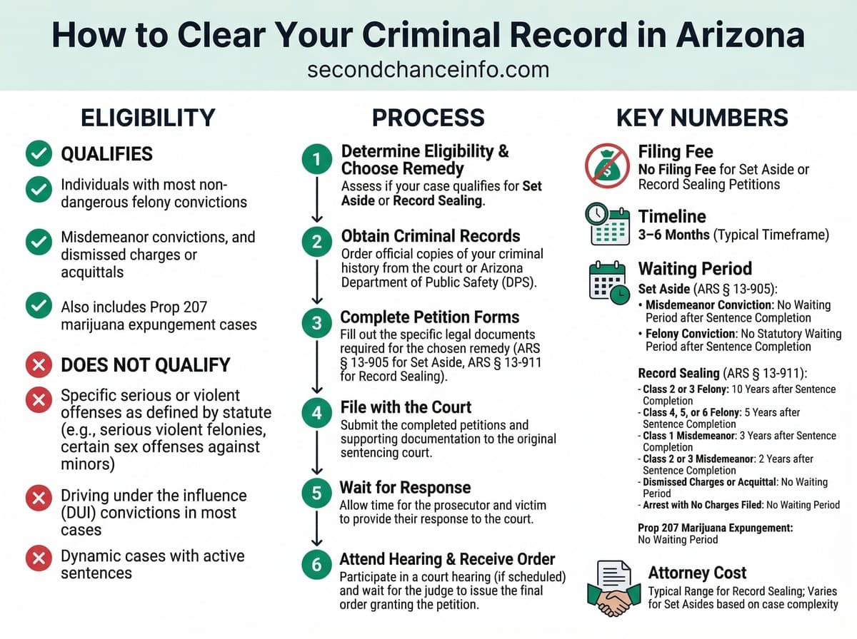 Arizona expungement process infographic