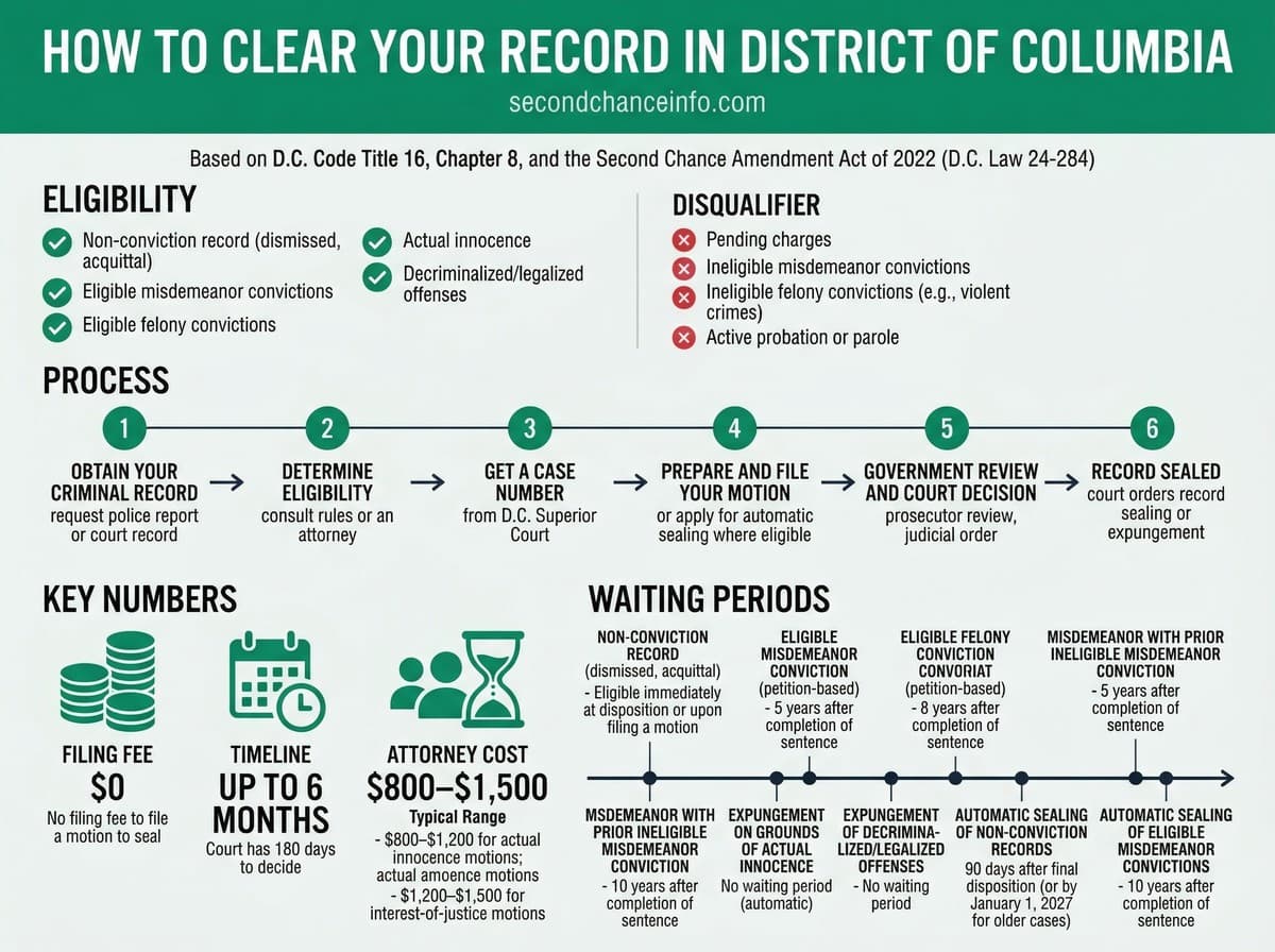 District of Columbia expungement process infographic