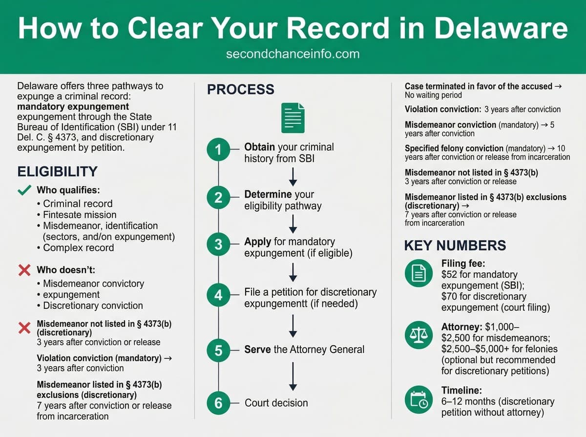 Delaware expungement process infographic