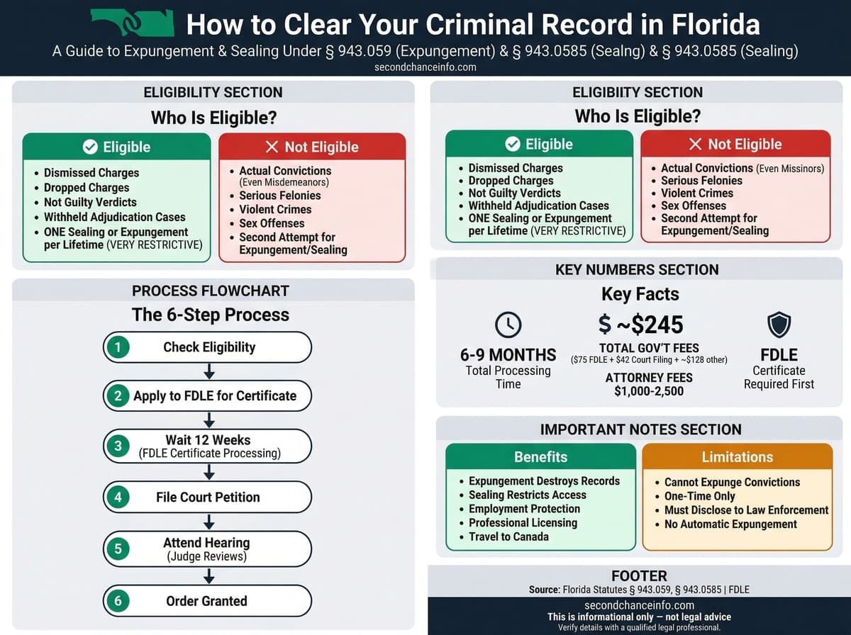 Florida expungement process infographic