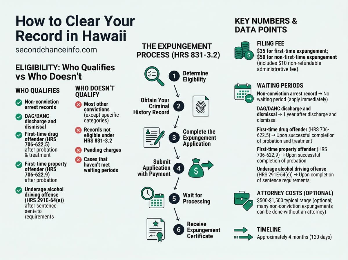 Hawaii expungement process infographic