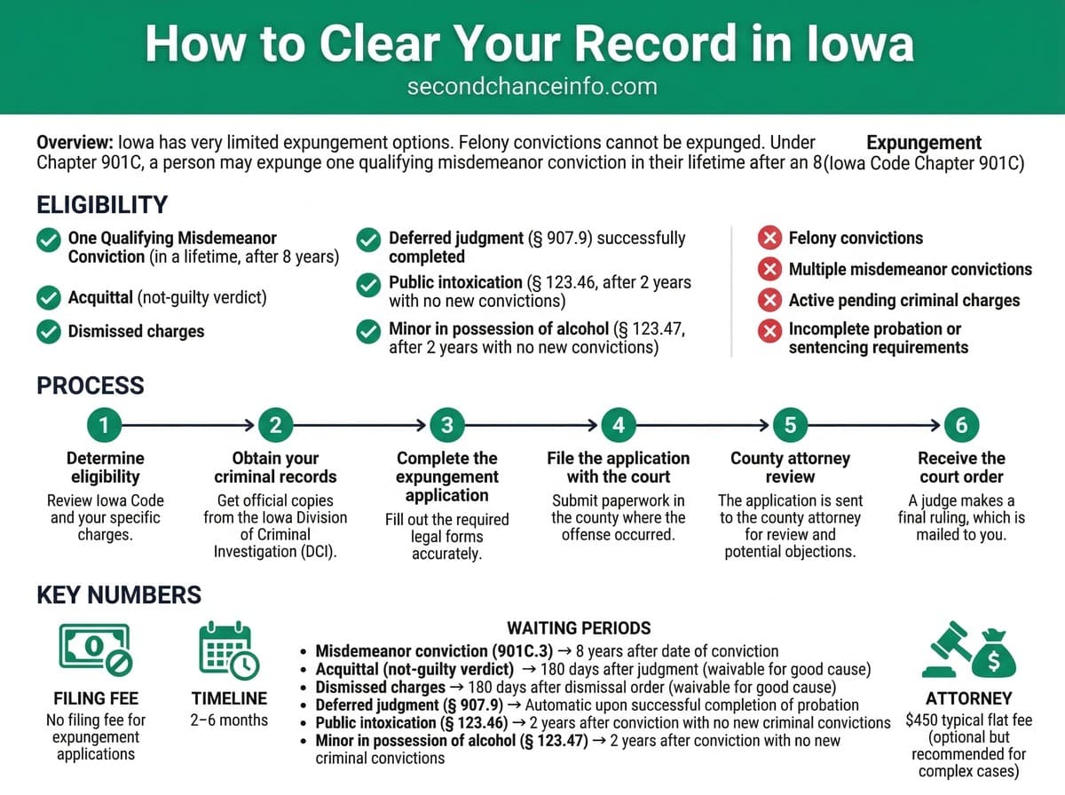 Iowa expungement process infographic