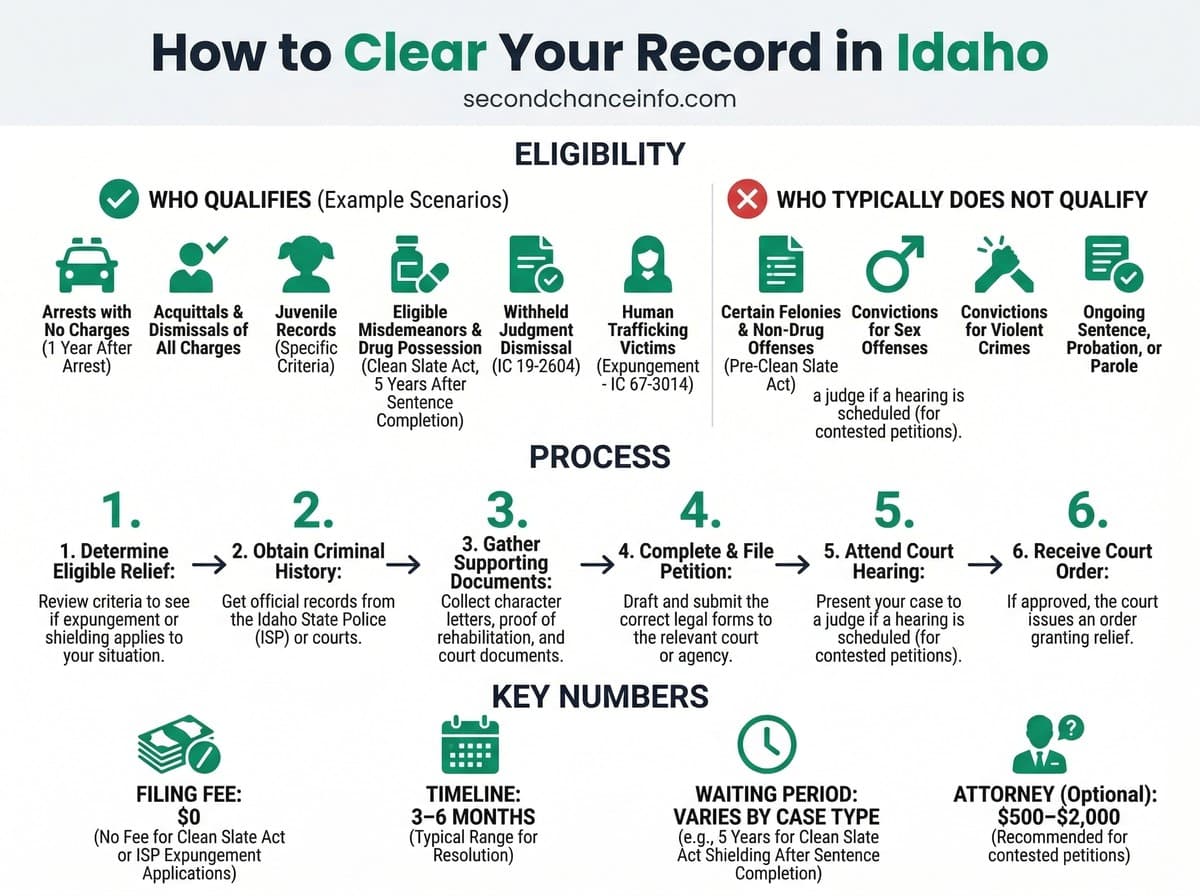 Idaho expungement process infographic