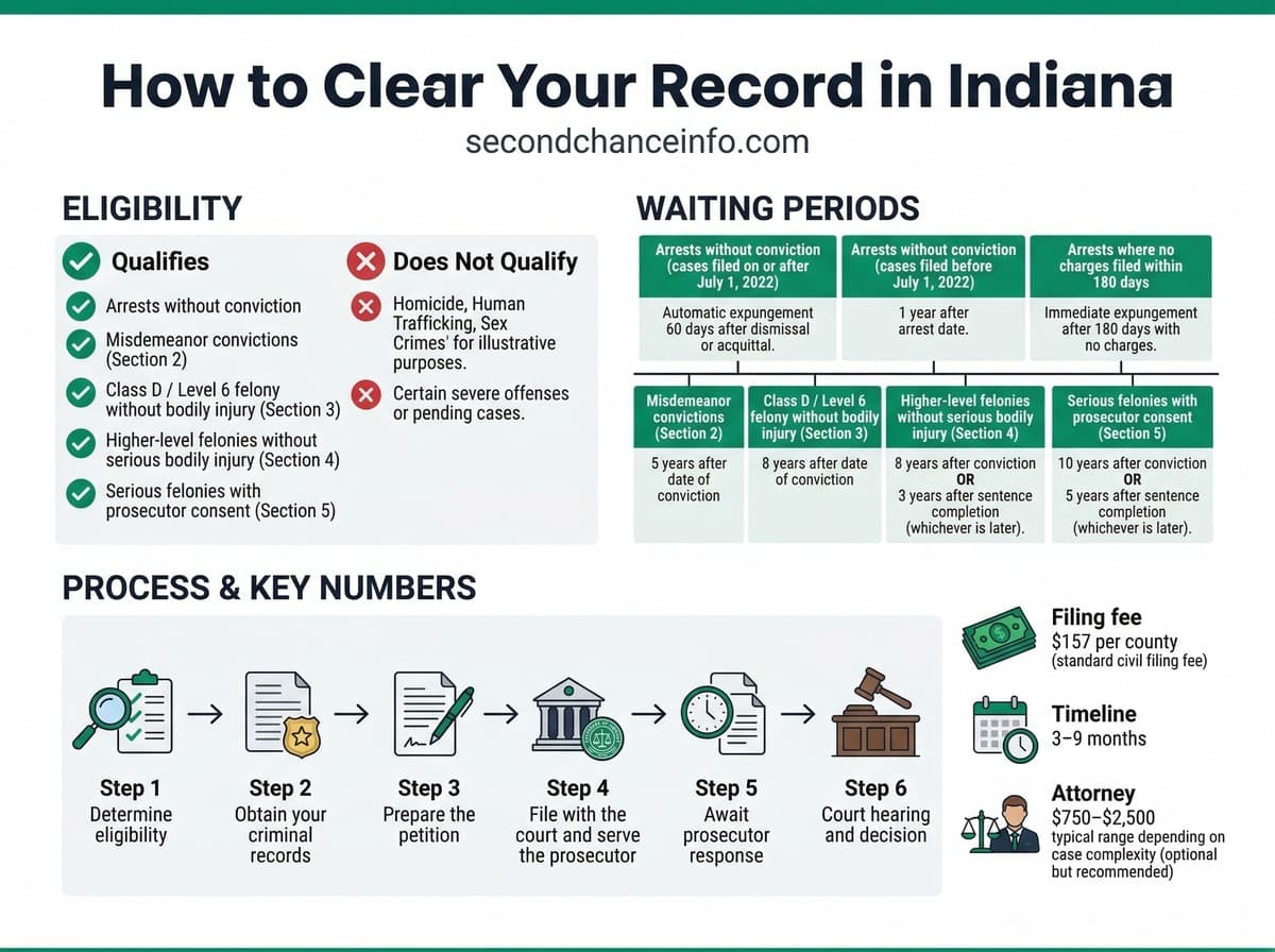 Indiana expungement process infographic