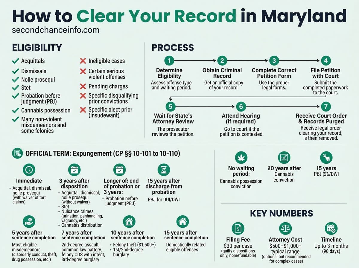 Maryland expungement process infographic
