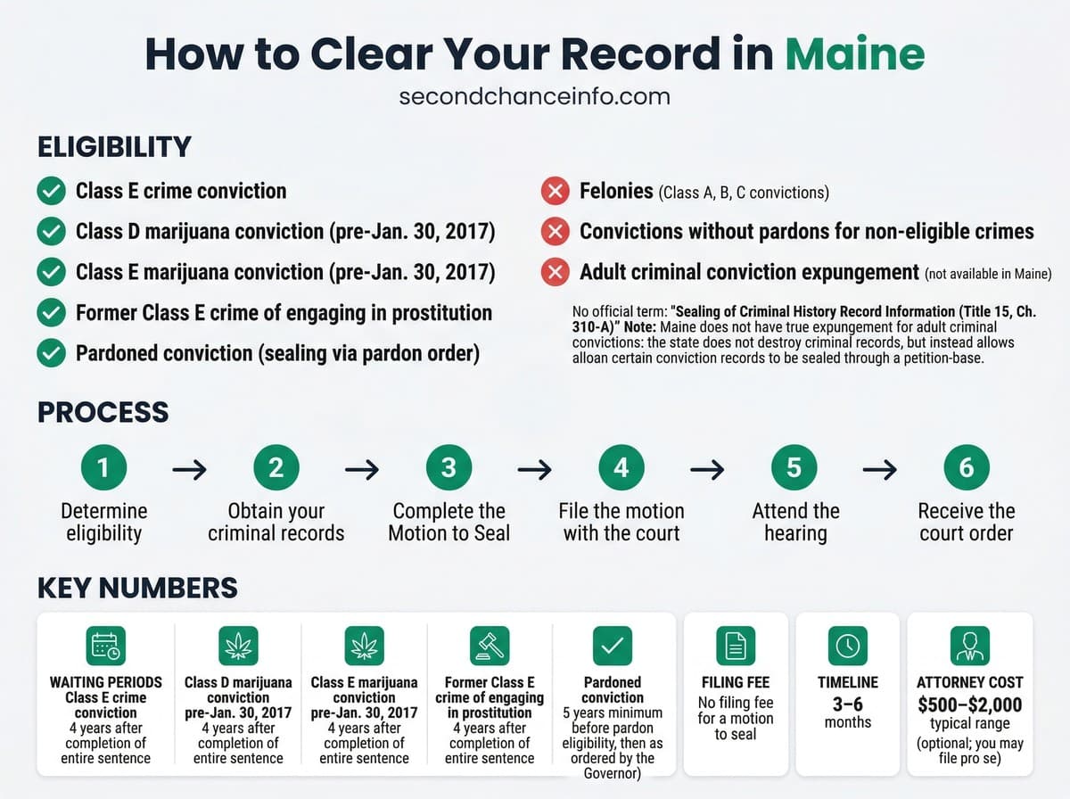 Maine expungement process infographic