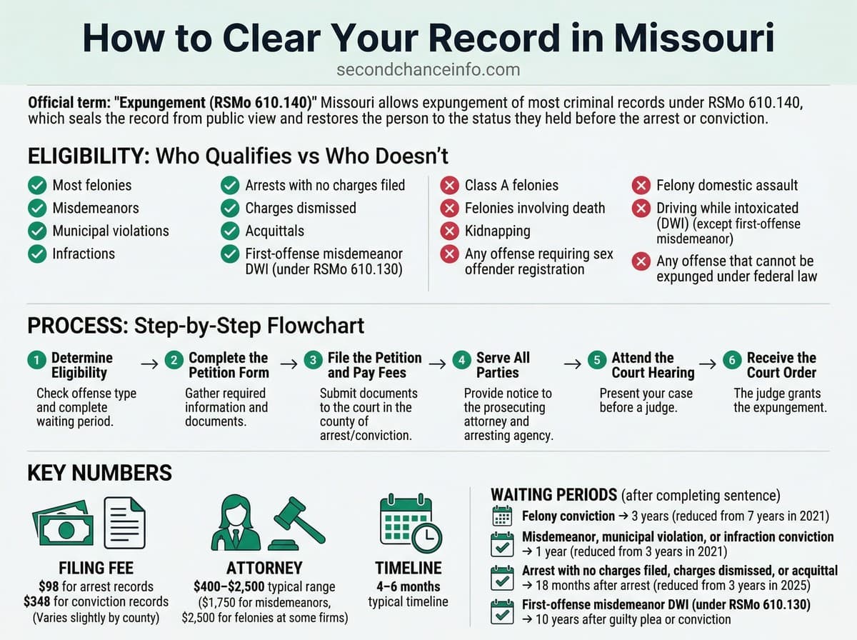 Missouri expungement process infographic