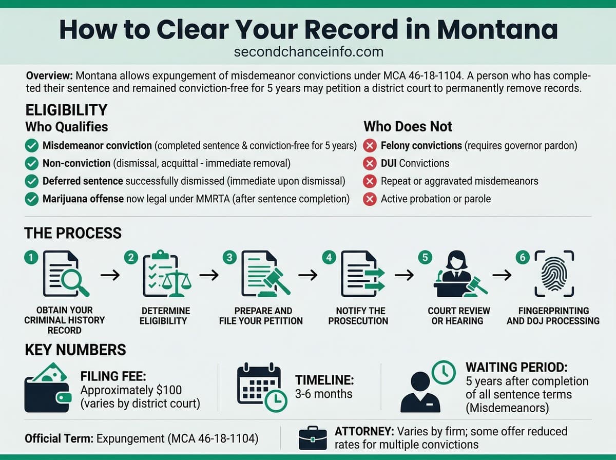 Montana expungement process infographic