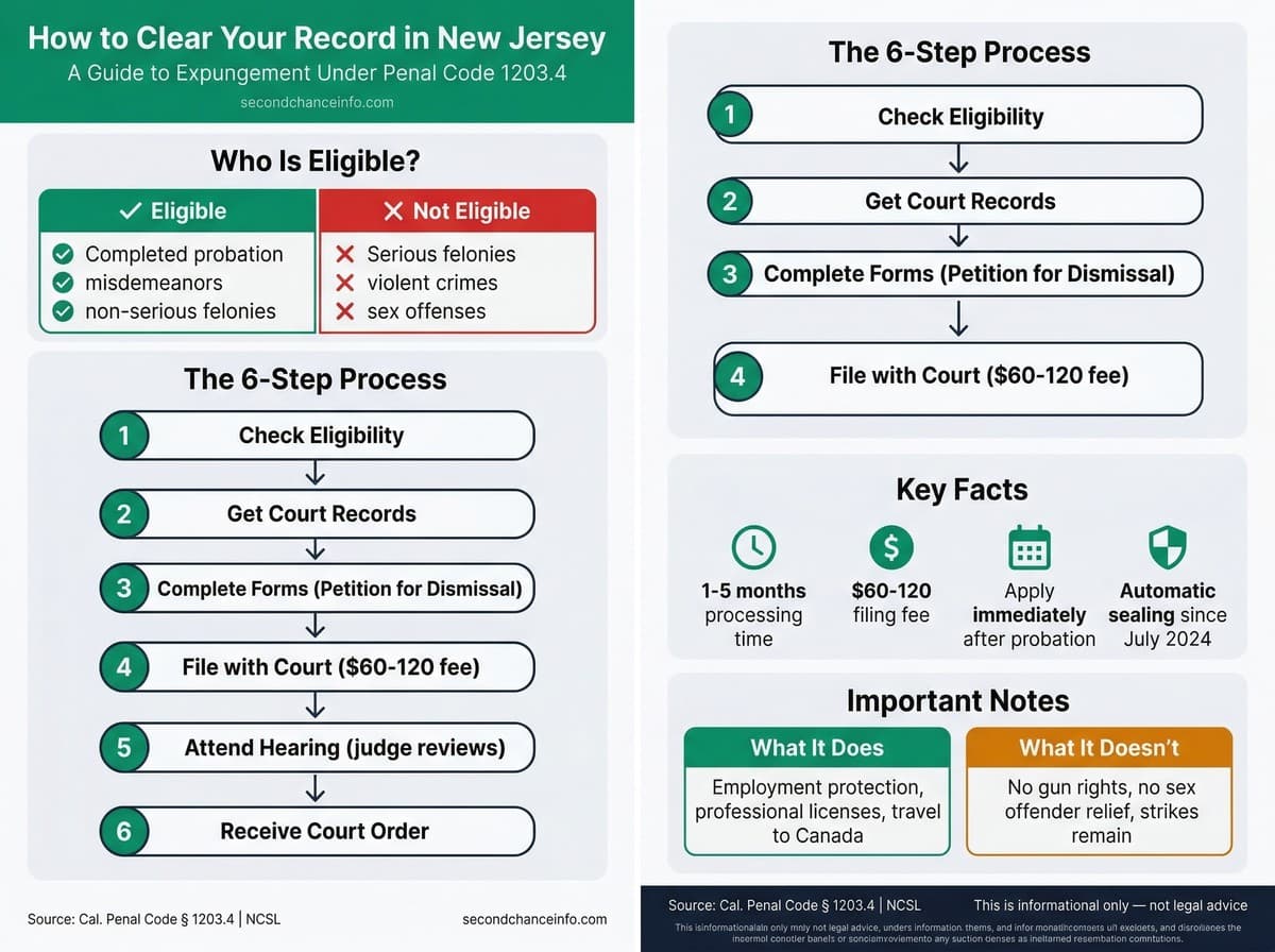 New Jersey expungement process infographic