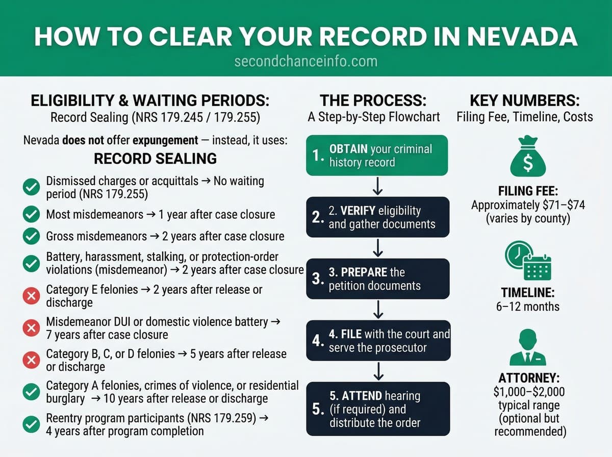 Nevada expungement process infographic