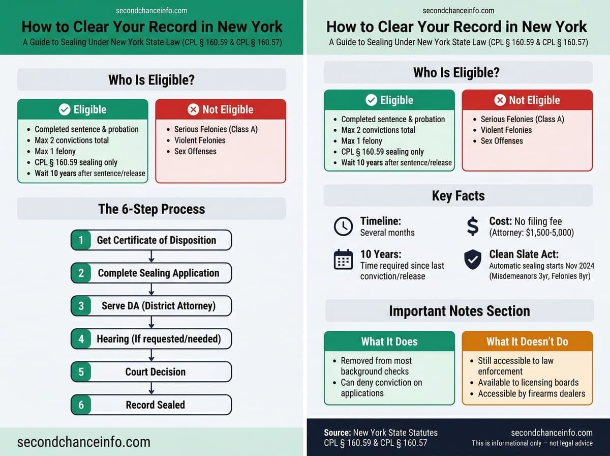 New York expungement process infographic