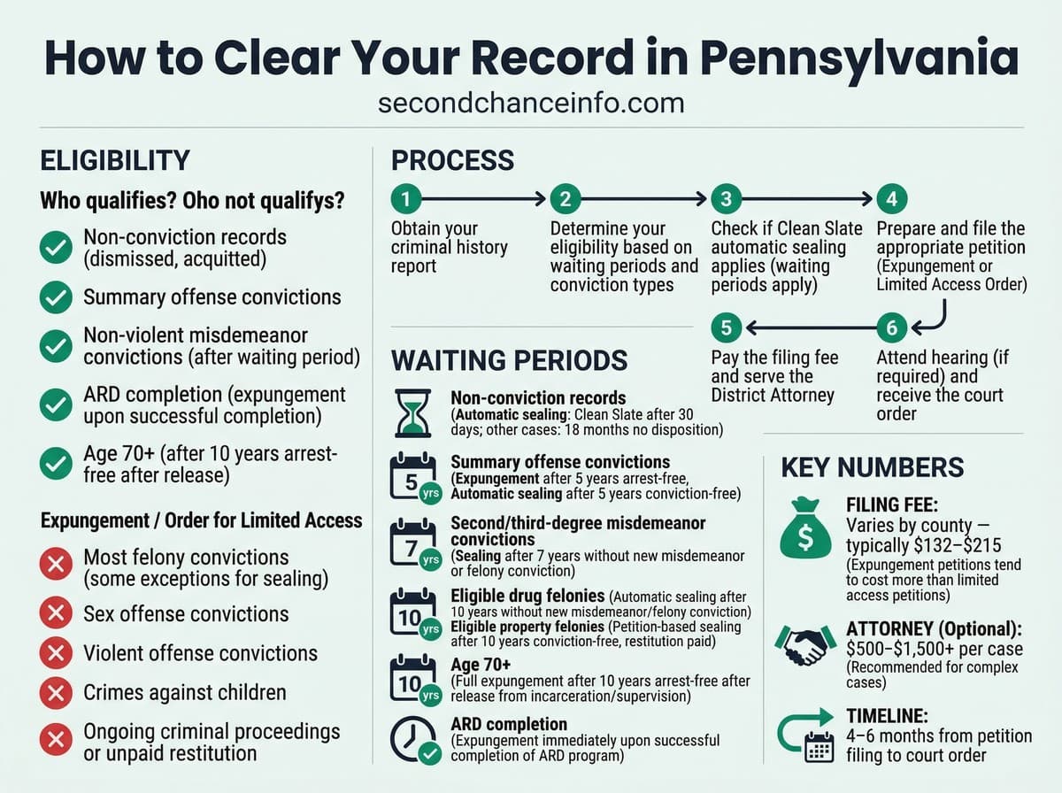 Pennsylvania expungement process infographic