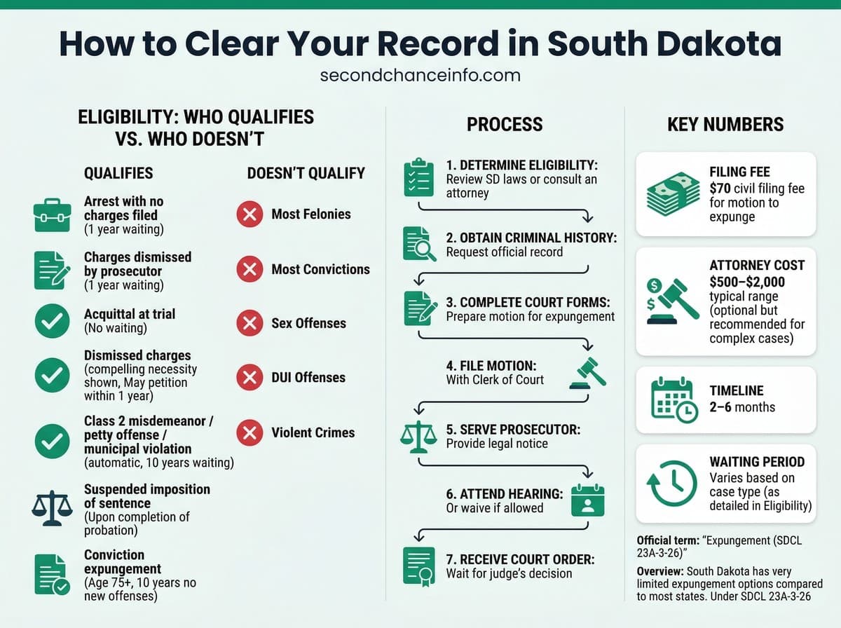 South Dakota expungement process infographic