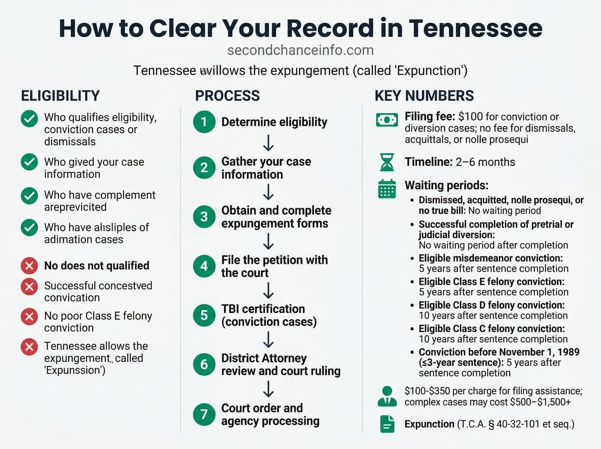 Tennessee expungement process infographic