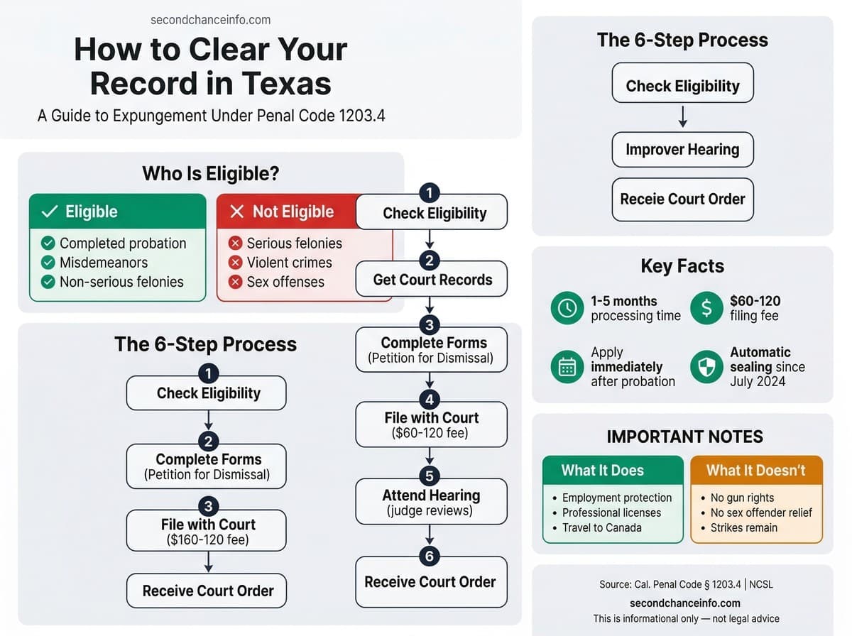 Texas expungement process infographic