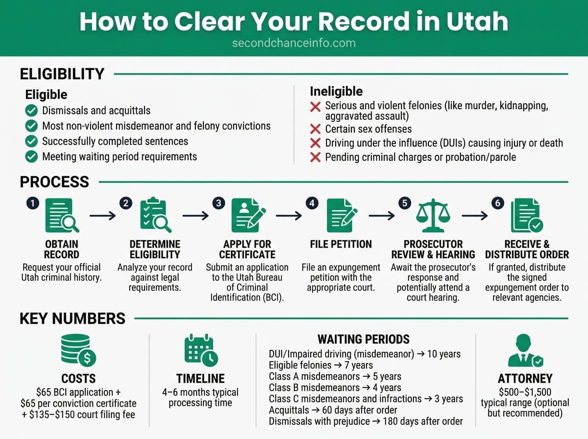 Utah expungement process infographic
