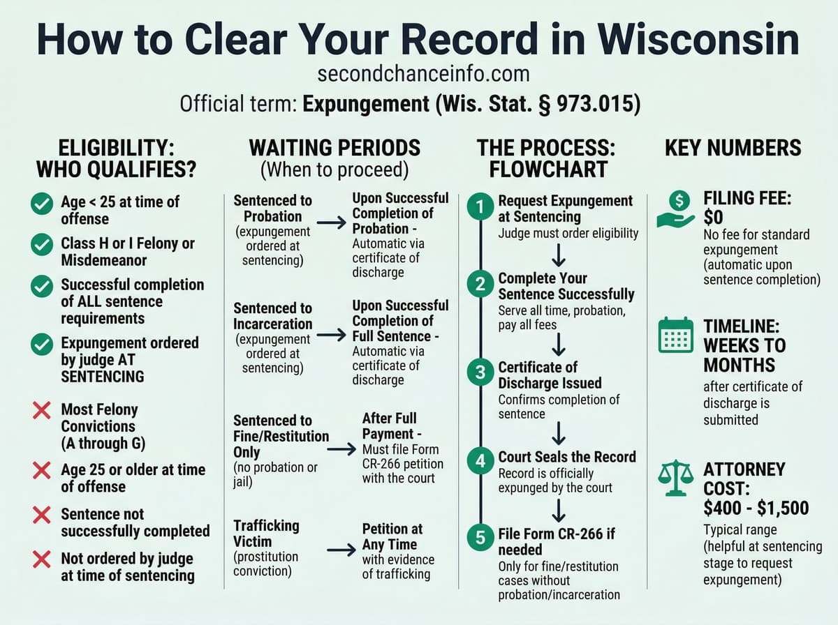Wisconsin expungement process infographic