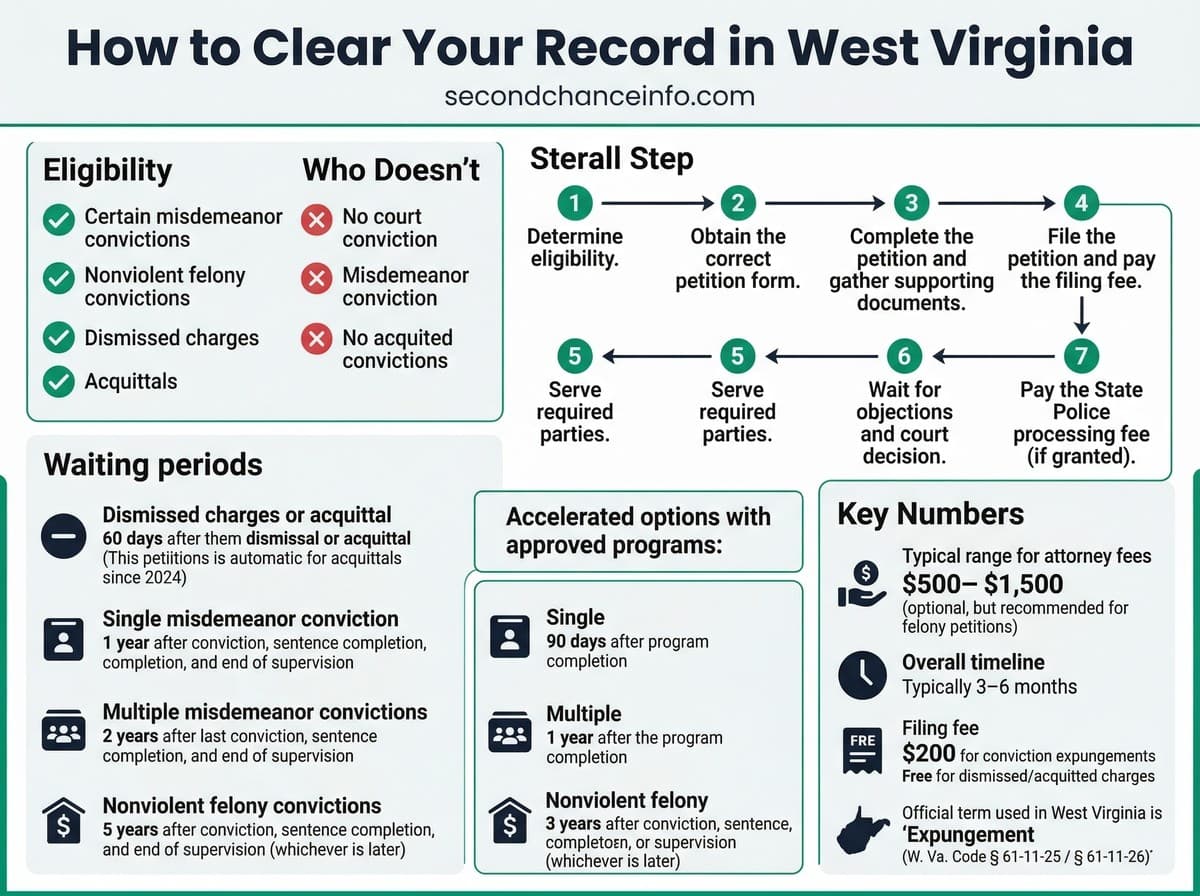 West Virginia expungement process infographic