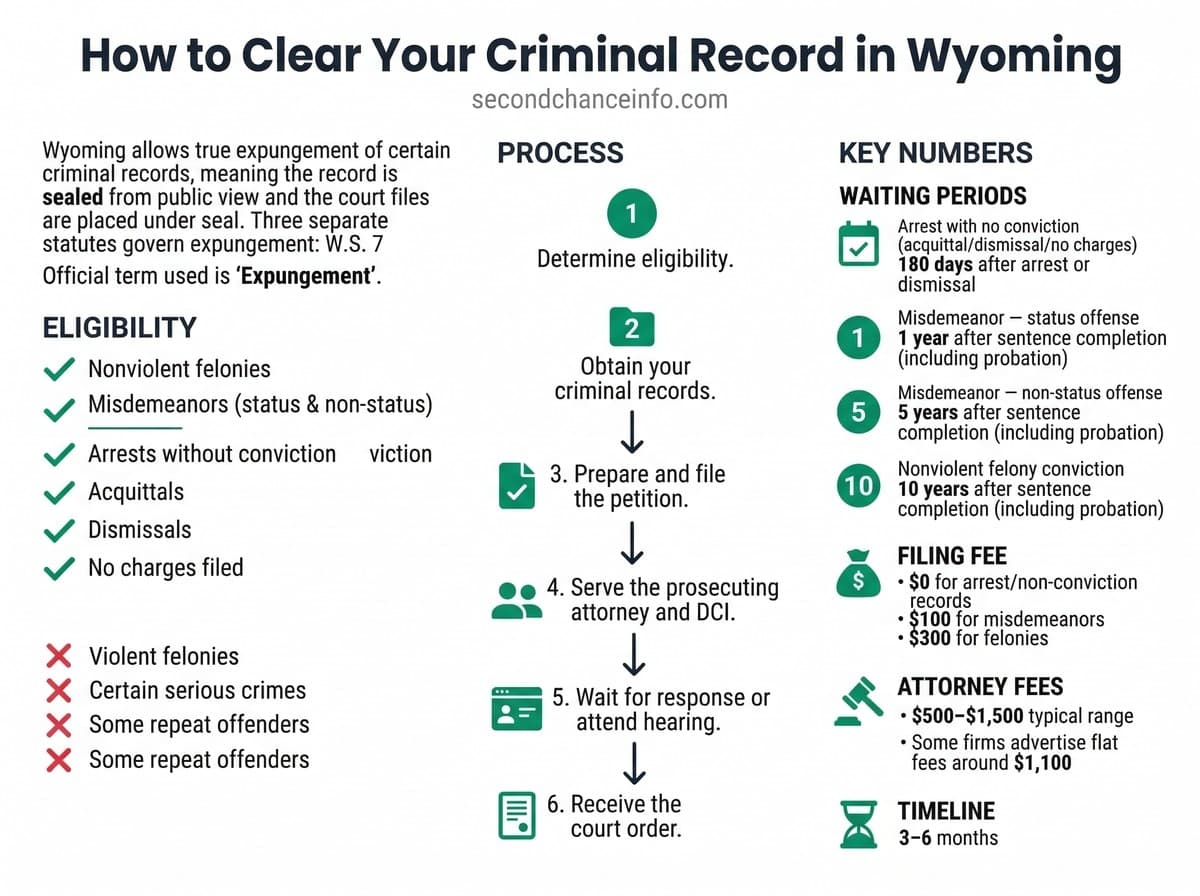 Wyoming expungement process infographic