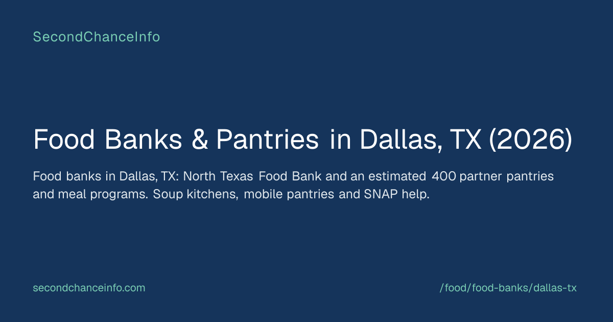 Food Banks & Pantries in Dallas, TX (2026)